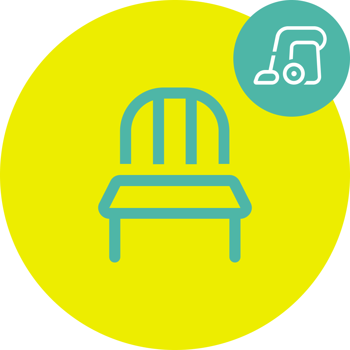 Tepovanie: Stolička standalone Happy Cleaning